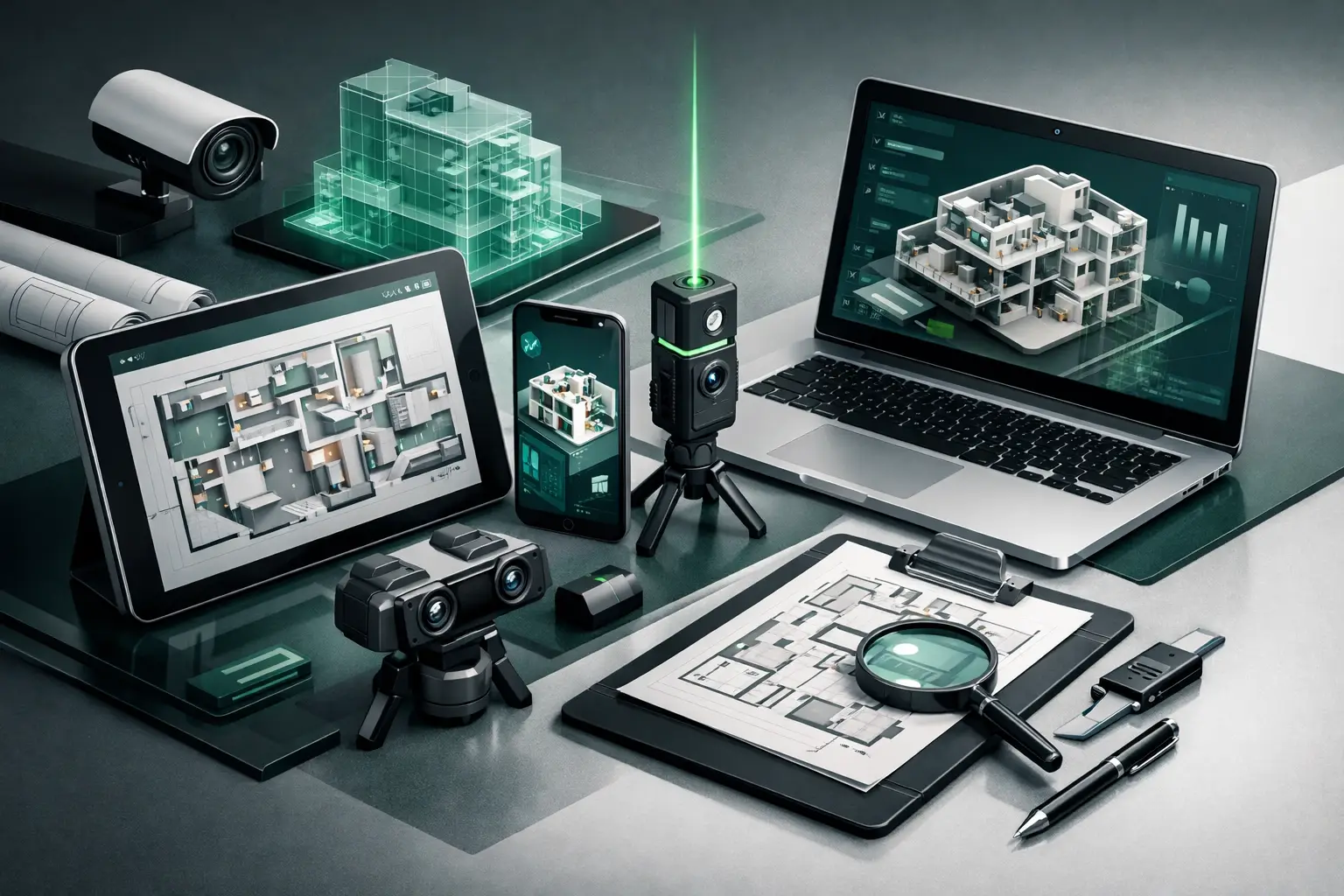 Digital tools for facility documentation, including 3D capture, LiDAR, floor plans and asset-management platforms