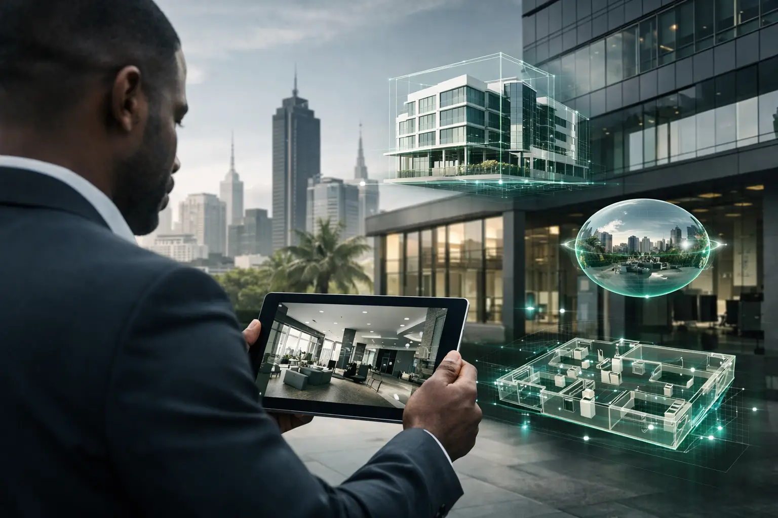Numérisation d'un bien immobilier commercial africain avec capture spatiale et jumeau numérique