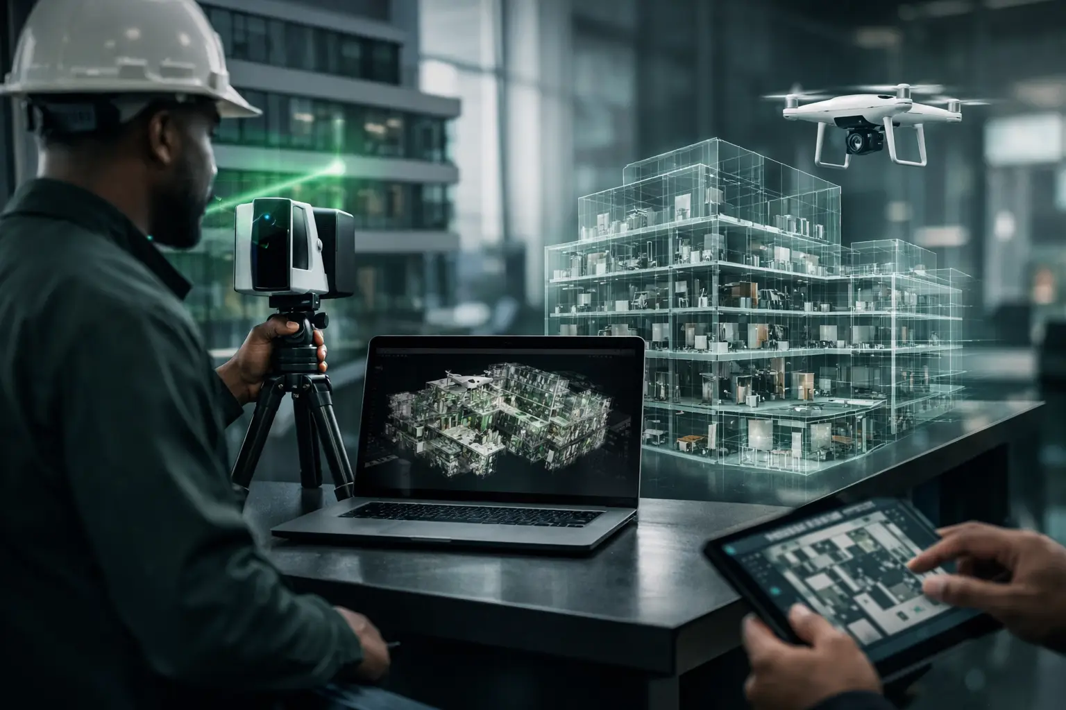 Capture de la réalité d'un bâtiment et de ses actifs au moyen de données spatiales 3D